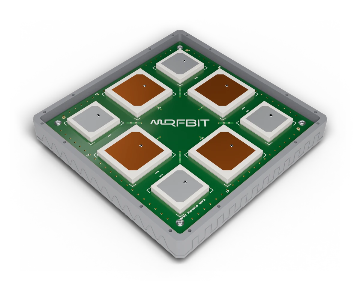 FIX 8D5 with the radome removed: 4 L1 + 4 L5 elements